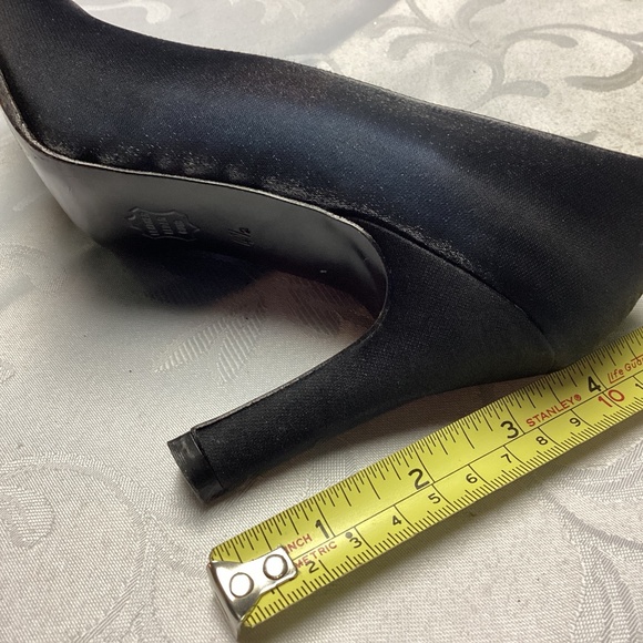 Charles JOURDON SATIN HEELS SIZE4/1/2. Amazing see description BLACK 🖤 - Picture 6 of 10